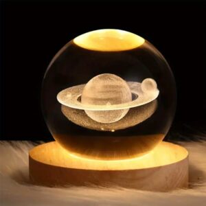 Saturn - 3d crystal ball lamp.