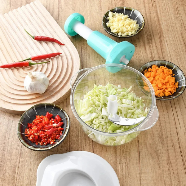 Manual Hand Press Chopper - 1.5L Bowl - Image 3
