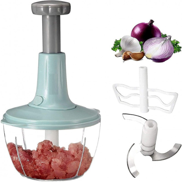 Manual Hand Press Chopper - 1.5L Bowl - Image 4