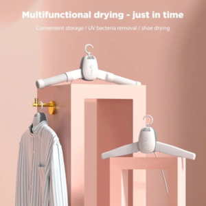 Portable electric clothes dryer rack.