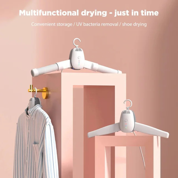 Portable electric clothes dryer rack.