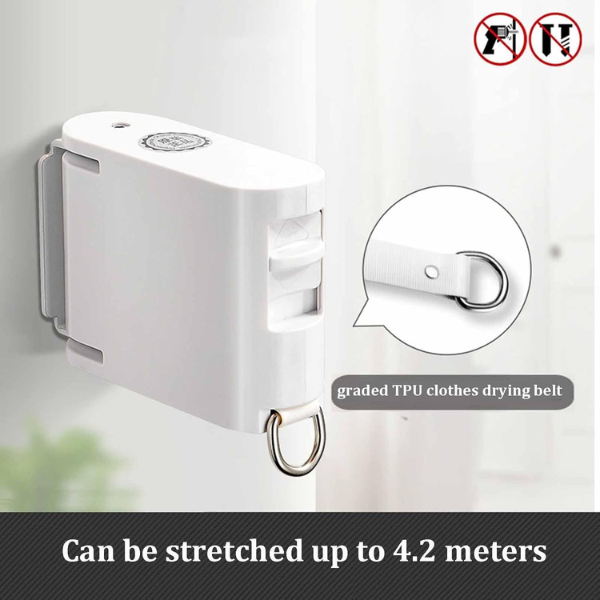 Wall-Mounted Retractable Clothesline - Image 4