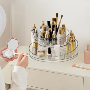 360° rotating makeup & cosmetic organizer.