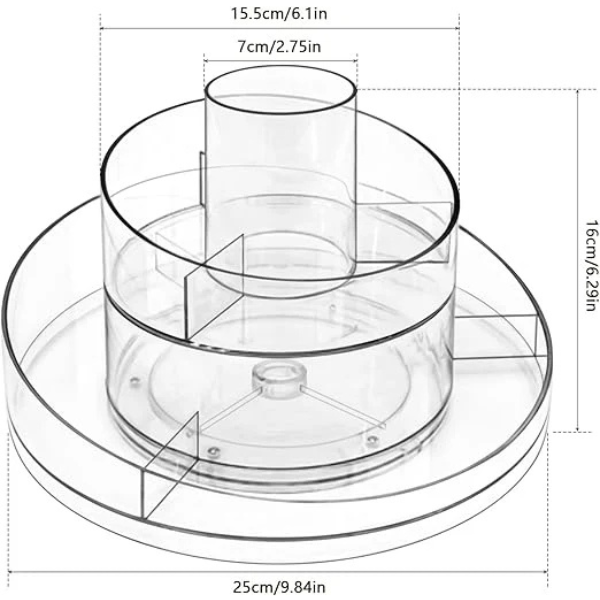 360° Rotating Makeup & Cosmetic Organizer - Image 5